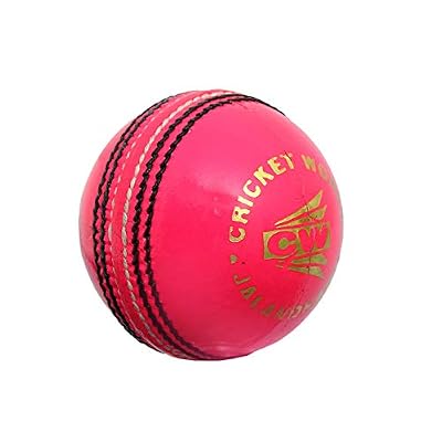 CW Pack of 12 Special Test Pink Leather 4 Cut Piece Cricket Ball in Training/Practice/Men's Sports 156 gm Ball