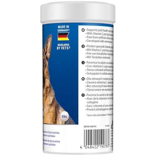 8in1 Glucosamin Tabletten - zur Nahrungsergänzung bei ausgewachsenen und älteren Hunden, 1 Dose (55 Tabletten)