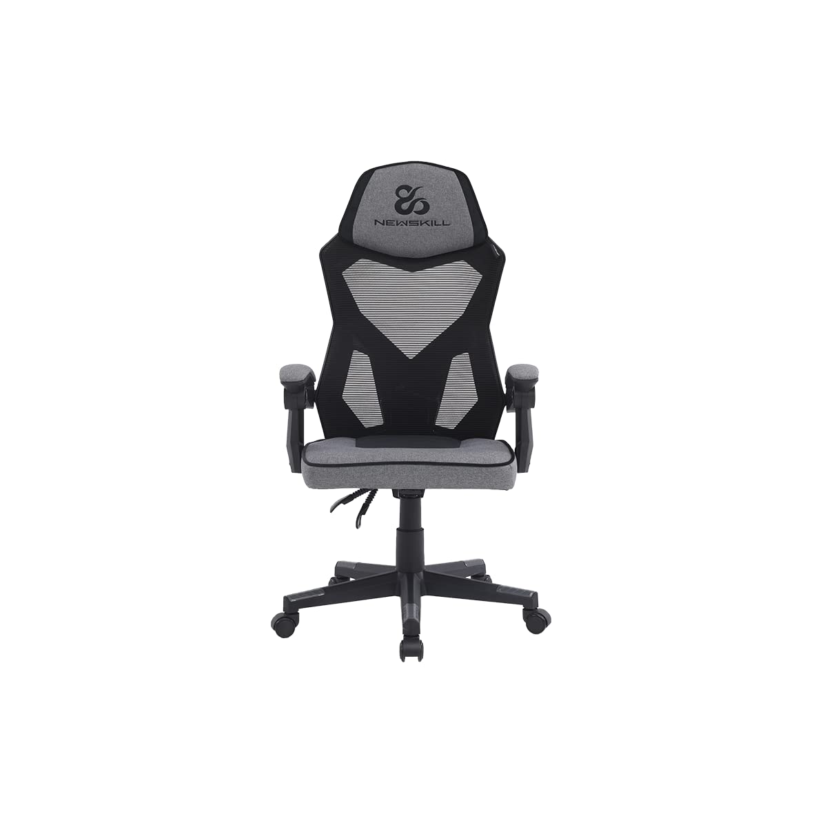 NEWSKILL Eros Silla Gaming ergonómica con Respaldo de Malla, Asiento Acolchado y Base metálica - Color Gris