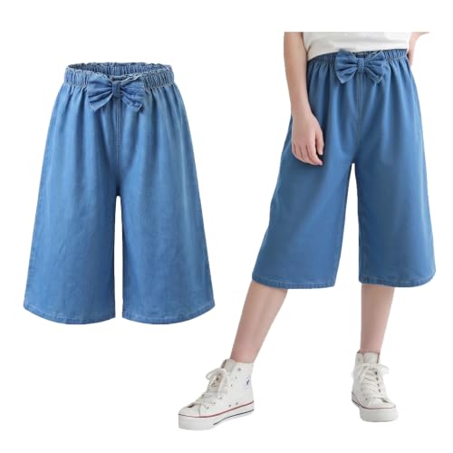 Image of Toddler Girls Capri Pants Lightweight Palazzo Wide Leg Summer Pants 3-10 Years