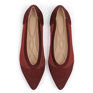 Women’s Flats Shoes Pointed Toe Knit Ballet Comfortable Dressy Mesh Flat