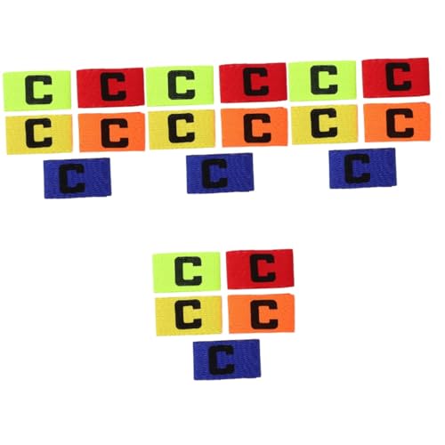 Sosoport 4sets Football Captain Arm Band Soccer Accessory Wear-Resistant Exercise Bands 5pcs*4