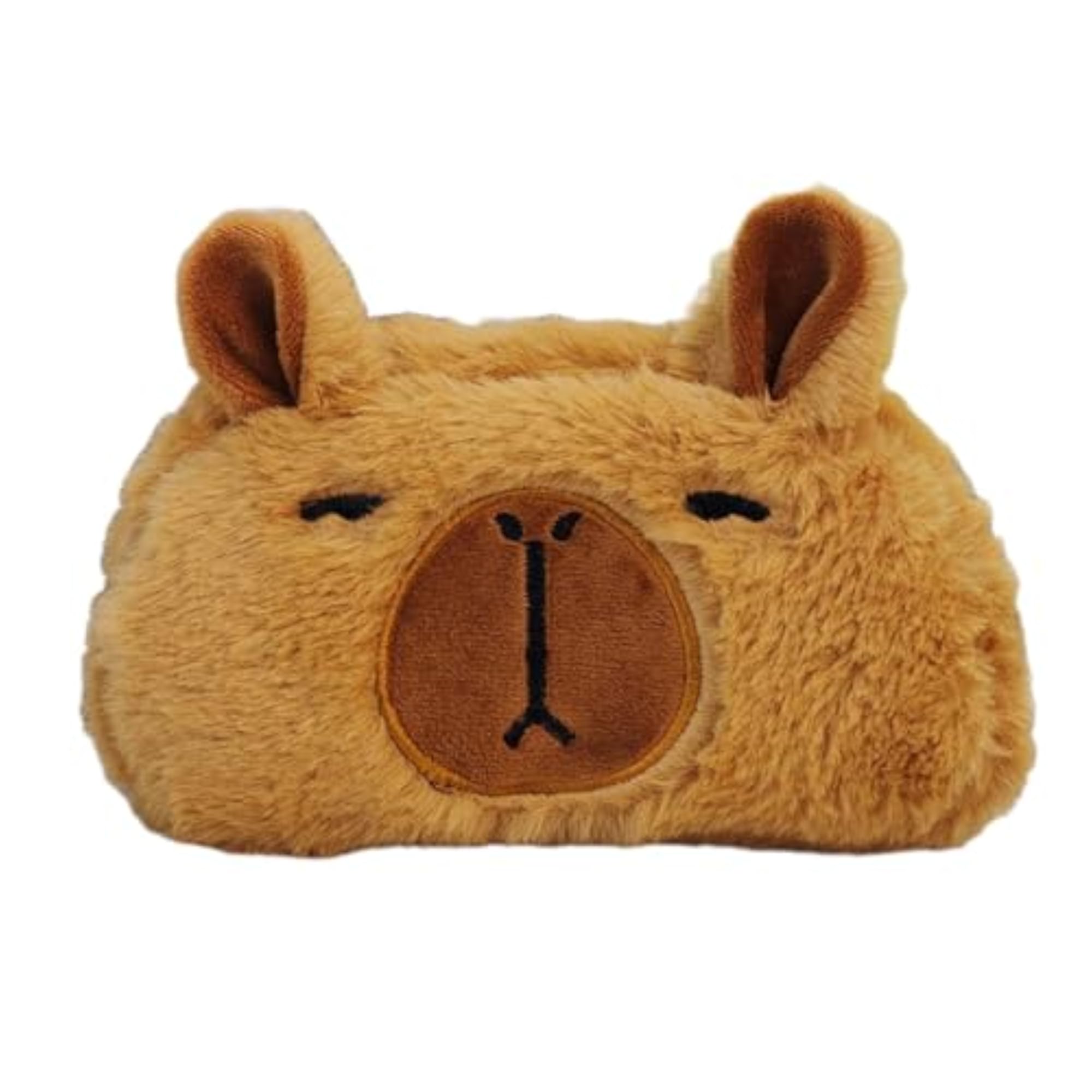 Plush Capybara Pencil Case for Kids, Cartoon Pouch