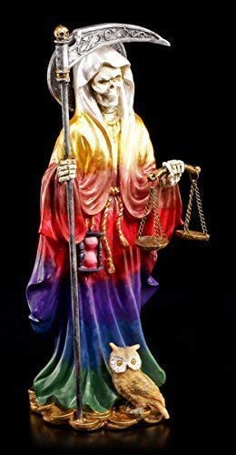 Santa Muerte Figura Colores del Arco Iris - la Santisima Muerte - Reaper Segador Cover