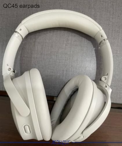 Almohadillas para auriculares QC45 - Almohadillas de reemplazo para auriculares Bose QuietComfort 45 (QC45), QC SC y QC SE (Humo Blanco) miniatura 5