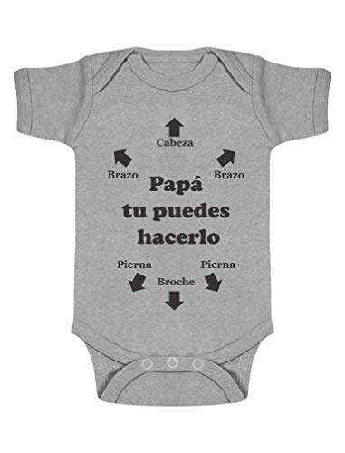 Body Manga Corta Bebé - Papá Tu Puedes Hacerlo -