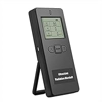 UV Light Meter, Digital LCD Display Screen, Portable Handheld Ultraviolet Radiation Detector with Bracket