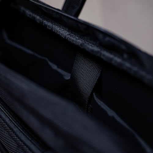 Bolsa portátil 15 pulgadas compartimentos negros huella digital L 6