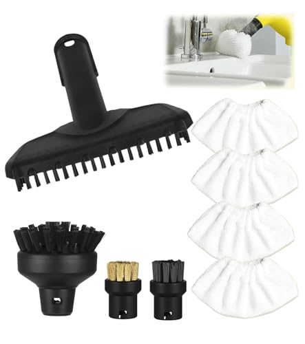 ZHEHNSA 8 piezas para Kärcher SC1 SC3 SC5 SC4 SC2 accesorios， para limpiador de vapor Kärcher accesorios SC1 SC3 SC5 SC4 SC2 ，,boquilla de mano piezas de repuesto 2.884-280.0, cepillo de limpieza