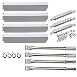 Hisencn Replacement Charbroil 463248208,463268107,466248208 Gas Grill Stainless Steel Burners, CrossoverTubes, Heat Plates, Electronic igniters