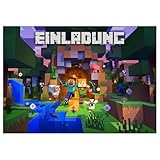 Thingehoy 12 Stück Einladungskarten Kindergeburtstag, Einladungskarten Geburtstag, Invitations Card, Party Einladungskarten Deutsch