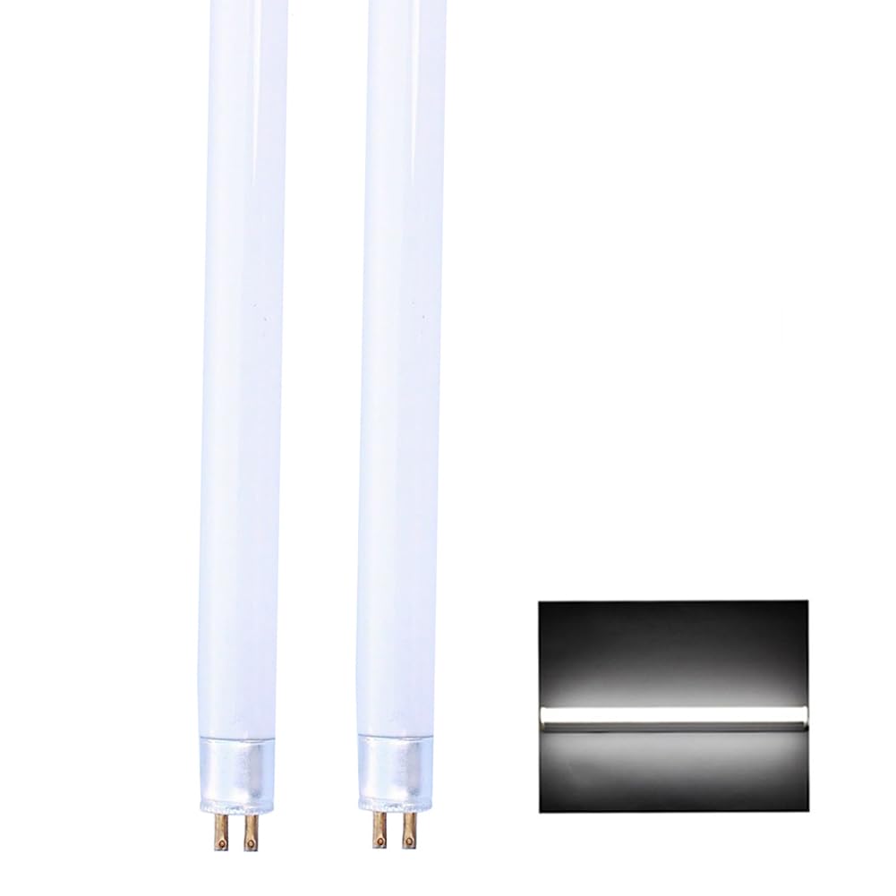 Fluorescent Tube T4 235mm(excluding pins) 6W 2 Pack, T4 Cool White 3500K, G5 Base Low Energy Consumption Tube Light, Emergency Energy Saving Light for Kitchen, Bathroom, Cabinet, Garage