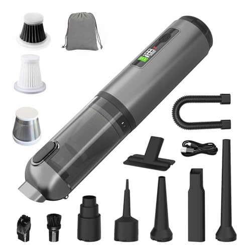 KedeeSparkle Cordless Car Vacuum Cleaner, 22000PA High Power Portable Handheld Car Vacuum & Air Duster, Mini Vacuum with LED Display, for Home, Office, Camping