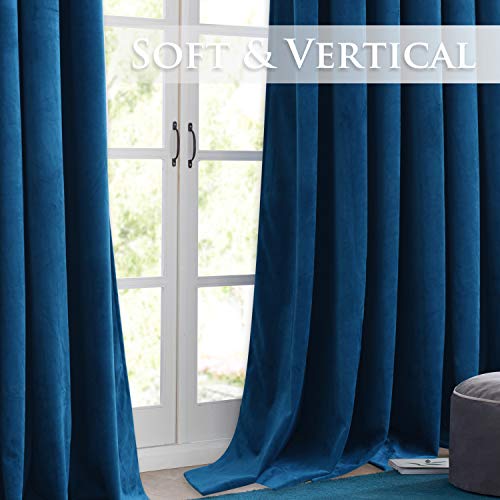 Stangh Velvet Curtain 108 Inches Long - Thick Soft Blackout Velvet Fabric Large Window Panel Drapes High Ceiling Wall Backdrop Panel For Living Room, Royal Blue, 100 By 108 Inches Long, 1 Piece #TOP3