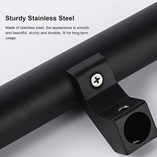 Poignée de porte de grange en acier inoxydable noir de 80 cm pour porte coulissante