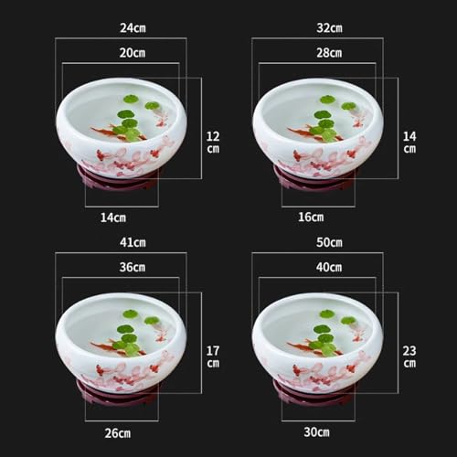 Pot de fleurs en céramique Fortune et bocal poisson idée cadeau