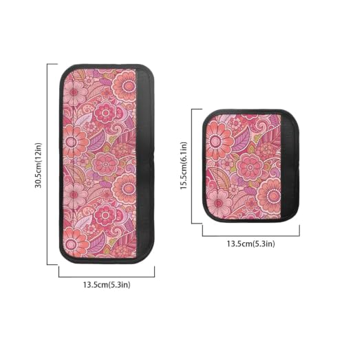 Image of Refrigerator Door Handle Covers Set of 6 Kitchen Electrical Appliance Decor Handles Keep Clean Anti-Slip Fridge Accessories Home Decor, Paisley Flower Pink