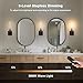 Wireless Wall Sconces with Remote Control, Battery Operated Wall Sconce Set of 2, Black & Gold Rechargeable Dimmable Wall Light for Bedroom Living room Bathroom Hallway Entryway Stairwell, 3000K