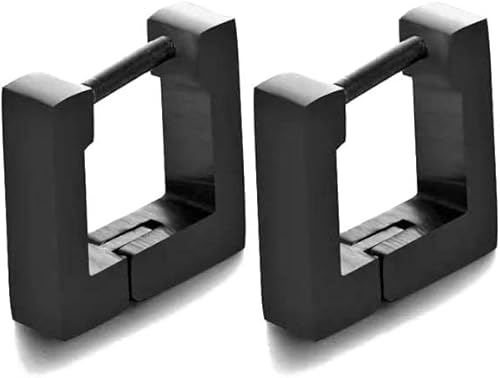 Caiyao Aretes de aro chapados en oro de 14 quilates, hipoalergénicos, con forma de U, forma de herradura, forma de U, hipoalergénicos, pequeños, con