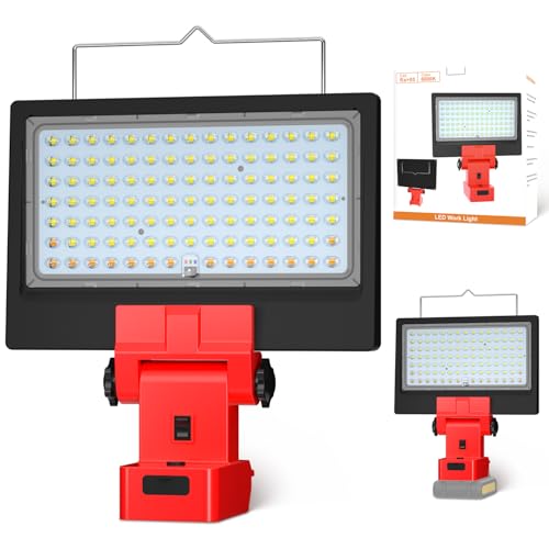 NS 90W 8800LM LED Work Light Cordless 20V Max for Dewalt 20v & Milwaukee m18 18v Battery, Flashlight, Flood Light, Battery Light with USB and Type C Charging Port for Outdoors and Job Site Lighting -  NY New Sunhine, PWL