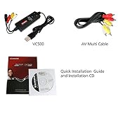 Diamond Multimedia VC500 One Touch VHS to Digital Converter – Capture & Convert VHS to Digital Files or DVD, Easy-to-Use Software, Windows 11,10 & Mac Compatible