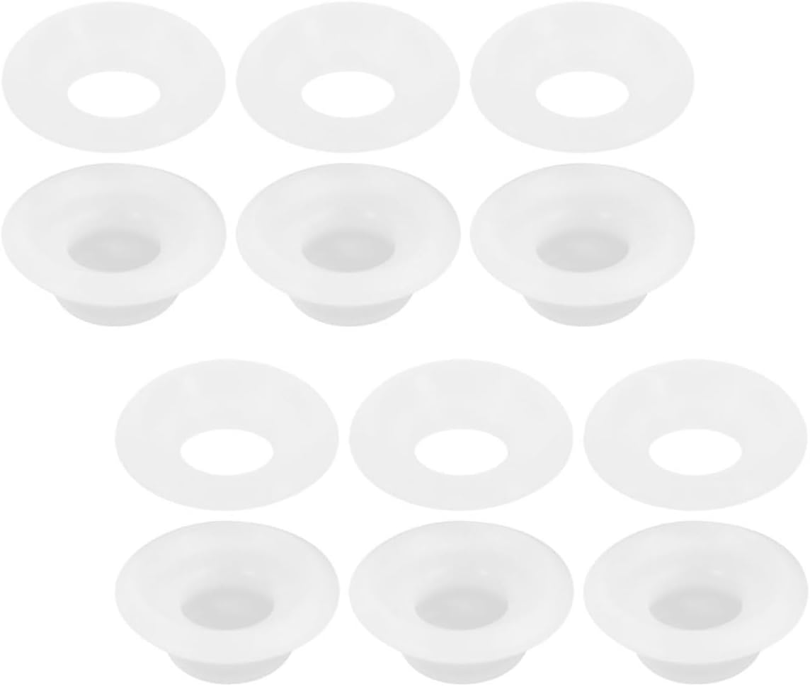 12pcs Silicone Swing Bottle Washer and Leak-proof Gasket Replacement Set for Glass Beer Bottles with White Half-cover and Full-cover Sealers, Suitable for Home Brewing