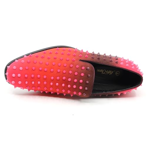 Image of Metrocharm Men's Fashion Smoking Gradient Spike Dress Tuxedo Loafers Slip On Shoes SM-199