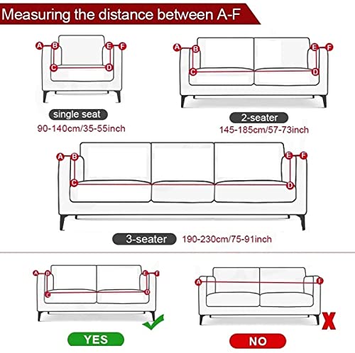 BOLUXIU Sofabezug, Eck Stretch-Sofabezug Stretch Sofabezug für 1/2/3/4 Sitzer(L-förmiges Ecksofa erfordert Zwei)