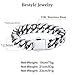 Bestyle 12mm Solid Man Chain Bracelet Stainless Steel Cuban Link Chain Bracelet 19cm/7.5Inch Long Hand Chain for Men Women Cool Statement Casual Fashion Miami Chain Bracelets
