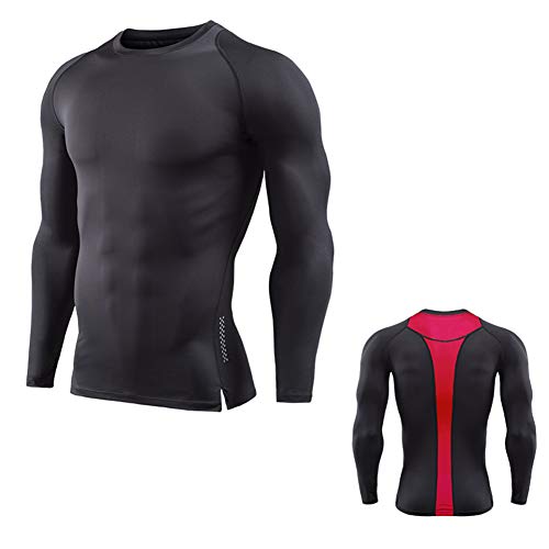 L&H Men's Body Riding Shirts Sweat-Free Quick-Dry Compression Long Sleeve Shirt