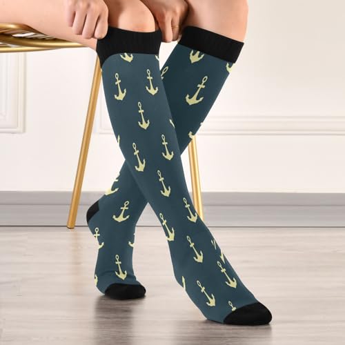 Image of Compression Socks for Men Women Colorful Knee High Socks Support for Athletic Sport Running Hiking Fitness