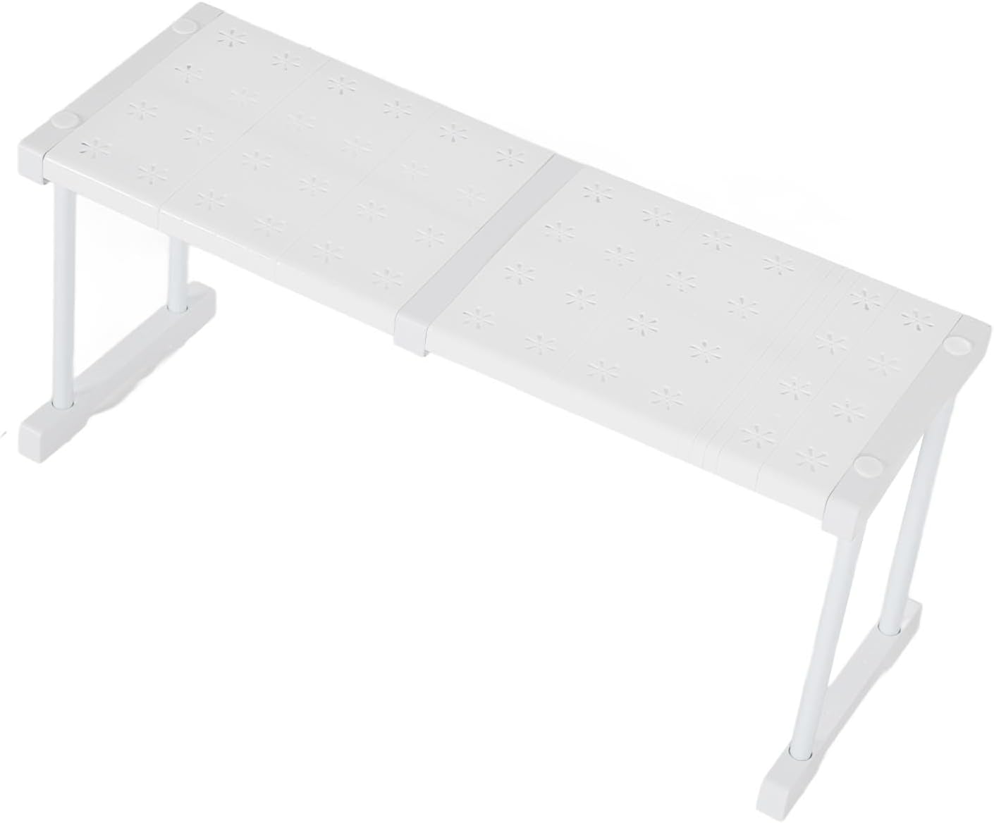 Expandable Shelf Stackable 121lb Load Bearing Divider Storage Rack, Adjustable Closet Shelf for Cabinet Cupboard, Expandable Storage Rack with Flexible Length Adjustment (Length 47-68cm / 18.5-26.8in)