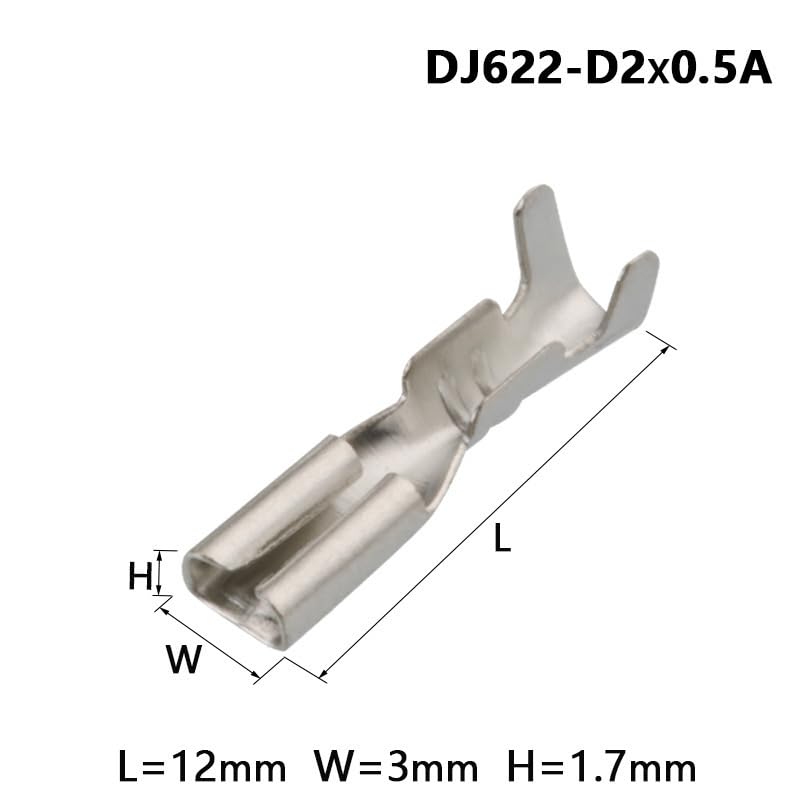 Wiring Connecting Terminals - 50PCS 2.0 for Reed Switch Button for Reed Plug in Cold Pressed Terminal DJ622-D2A