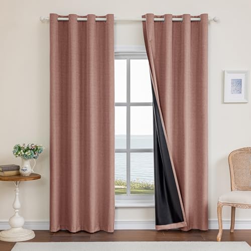 Ystyle Tende Oscuranti 100% Effetto Lino 2 Pezzi, 140x260cm, Tenda