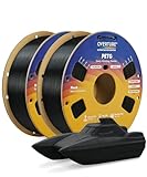 OVERTURE PETG 3D Printer Filament 1.75mm, Neatly Wound Durable PETG 2kg Spool (4.4lbs), Strong Toughness Filament, Dimensional Accuracy +/- 0.02mm, Fit Most FDM Printers (Black (2-Pack))