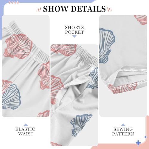 Pajama Bottoms, Pajamas Long Pant Seashells Lounge Wear Casual Doodle Sleep Pants Soft Pjs Sleepwear4