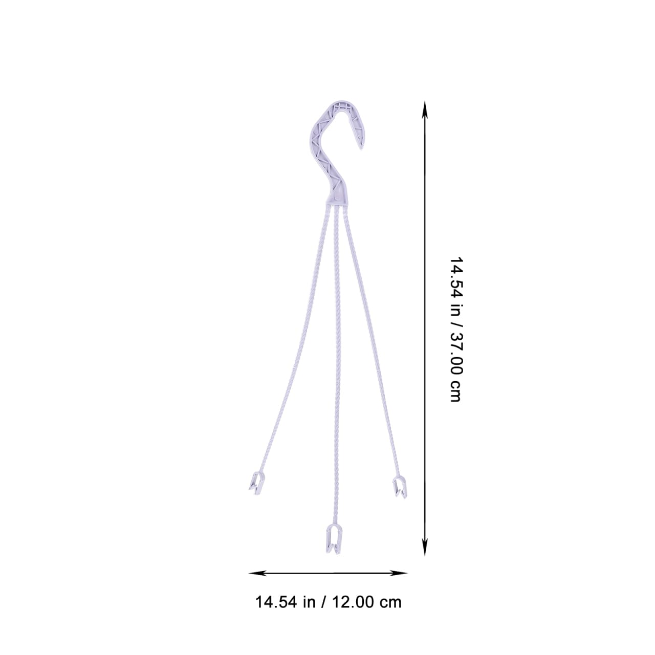 Housoutil Lot de 50 crochets robustes pour vêtements, plantes, mangeoire à oiseaux, jardinière, pot de fleurs, chaîne de pot de fleurs, plastique, matières premières chlorophytum, réfrigérateur blanc