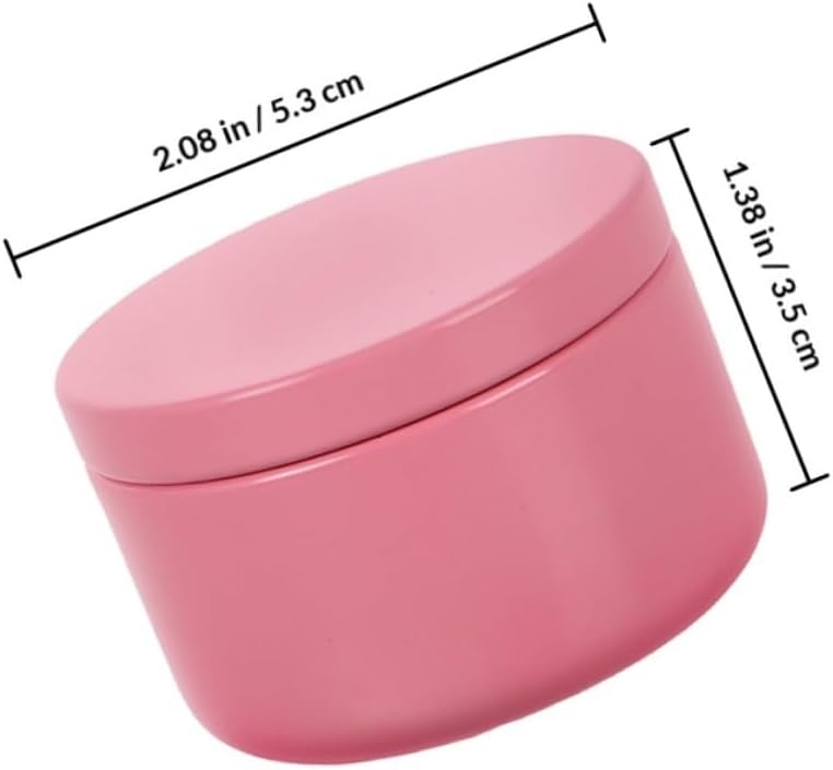 Cabilock 6pcs Pink Round Aluminum Candle Storage Tins with Lids DIY Essential Oil Containers for Aromatherapy and Handmade Candle Making Travel Storage Jars