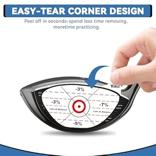 Yobbai Golf Impact Tape - High-Resolution Strike Stickers for Iron, Wood & Fairway Clubs, Non-Residue, Swing Training Aid Impact Labels (Righties- 110pcs (Wood 6x5+ Iron 8x10))