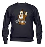  Felpa Uomo Girocollo Basic Top qualità Top vestibilità - POLDO - Divertente Humor Made in Italy (Nero, S)