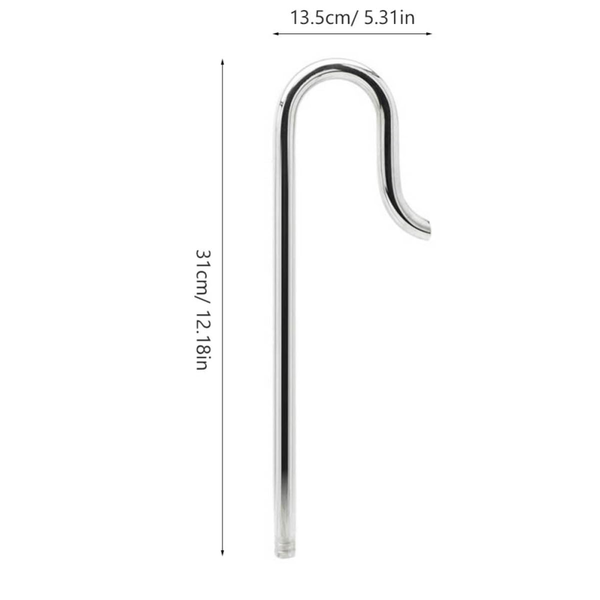 Verstellbares und Auslassrohr für Aquarium aus Edelstahl Silber