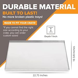 Metal replacement tray galvanized 22 75 x 16 58 x 1 for dog crate pan chew proof  crack proof pet kennel tray midwest central metal dog crate pan dog cage tray   cucciolini doodles