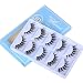 Miss Kiss 5 Pairs Eyelashes, 3D Faux Mink Lashes Cruelty Free, Wispy Look False Eye Lash with 2Pcs Applicator Tool