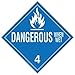 DOT Container Placard,10-3/4" W,PK10