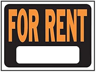 Hy-Ko 3005 9" X 12" Plastic For Rent Sign