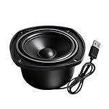 SHYYOULQE Haut-parleurs à boîtier métallique 4 Pouces 4Ohm 15W alimentés par USB avec Carte Son intégrée et amplificateurs pour téléviseurs Portables, Prise d ' Ordinateur et Haut-parleurs de Lecture