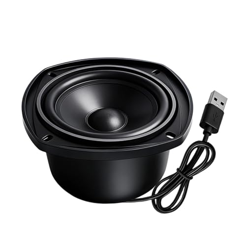 Altavoces USB con agudos nítidos y chasis de metal para un sonido sin distorsión