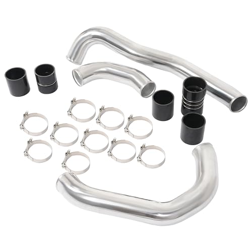 Best Intercooler Boots for 6.4 Powerstroke | Upgrade Now! 12 KUAFU Intercooler Pipe Kit Compatible with 2008-2010 Ford 6.4L Powerstroke Diesel Heavy Duty Aluminium Hot & Cold Side