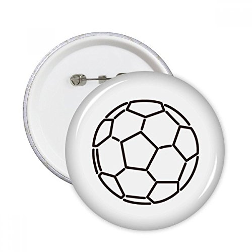 Pins football blanc noir XXL DIYthinker pour masquer un accroc ou embellir une veste unie