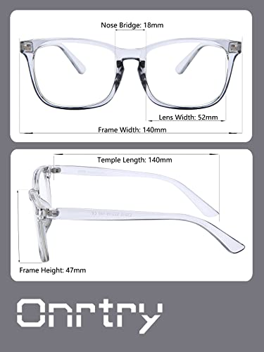 Image of Onrtry Non Prescription Glasses for Men Women Square Clear Lens Eyeglasses